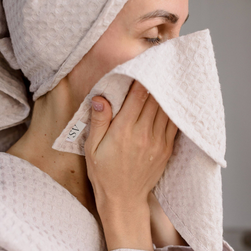 Serviette gaufrée en lin – Image 5